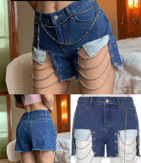 Chained Open Front Short